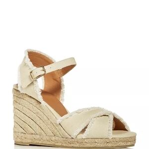 Castaner Bromelia Ivory Wedges, Size 38/US 7.5